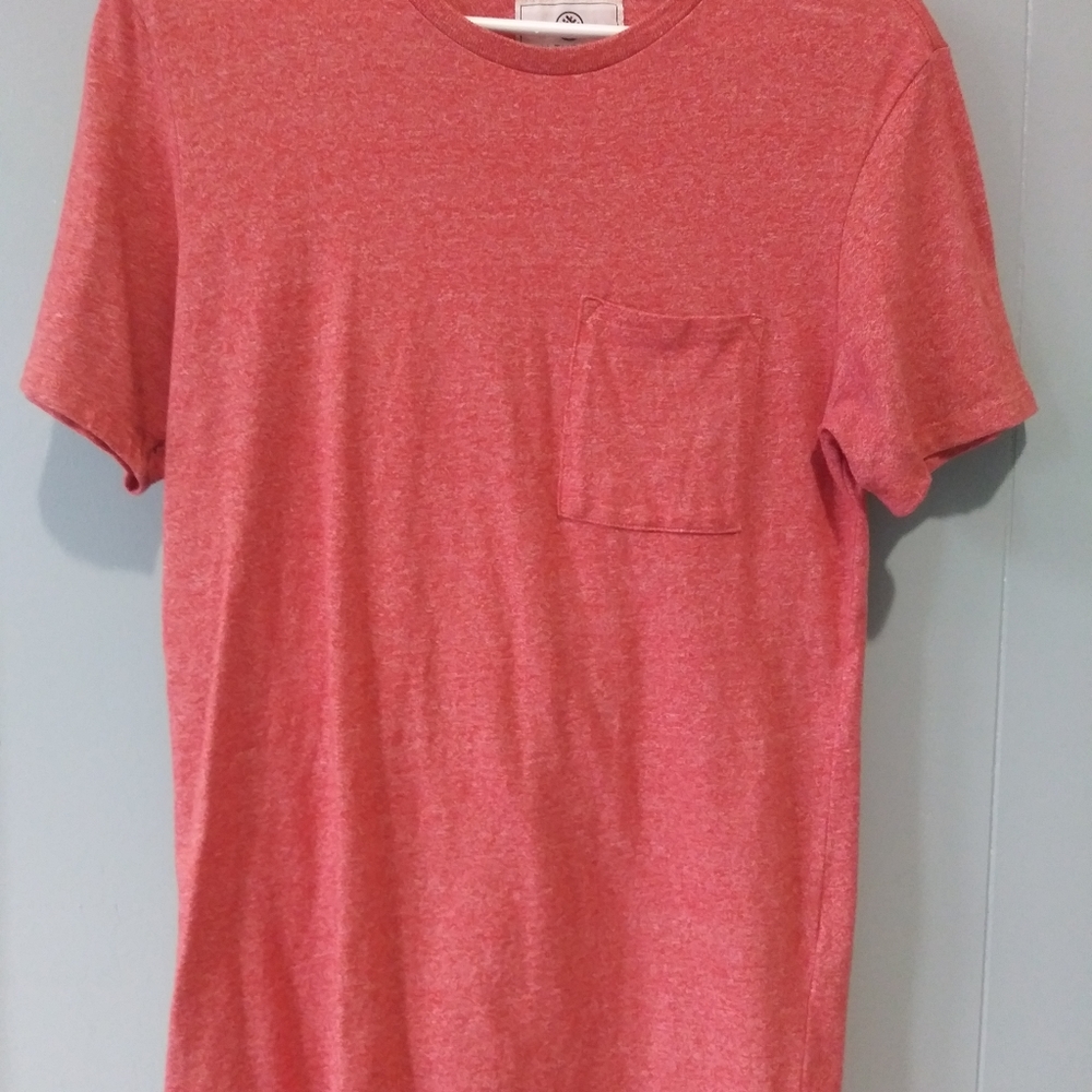 Heathered Red Pocket Tshirt by On The Byas